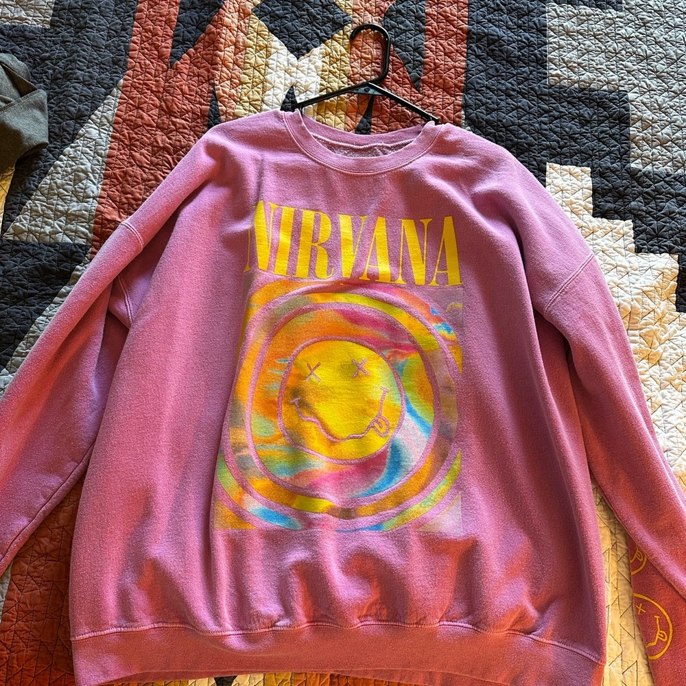 Nirvana Pink Graphic Women's Sweatshirt